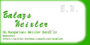 balazs weixler business card